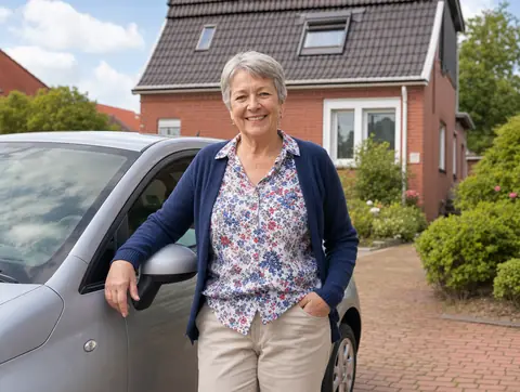 Verkäufer aus Bodenwöhr mit dem verkauften Fahrzeug